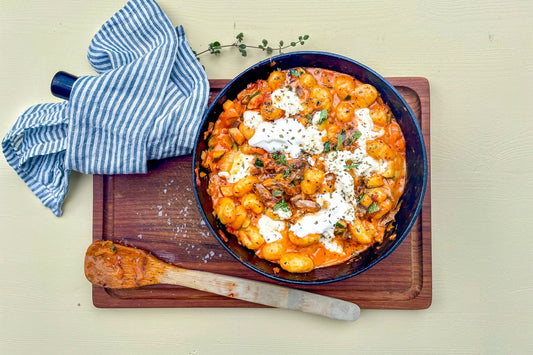 Ytterfilé rådjur med krämig gnocchi & mozzarella